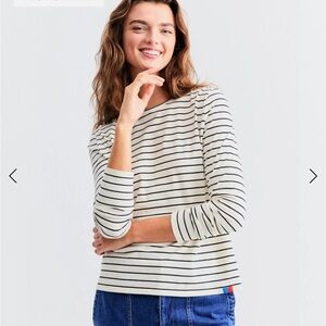 KULE Classic Black and White Striped Top